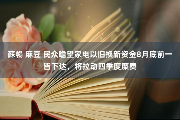 蘇暢 麻豆 民众瞻望家电以旧换新资金8月底前一皆下达，将拉动四季度糜费