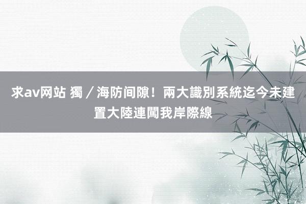 求av网站 獨／海防间隙！兩大識別系統迄今未建置　大陸連闖我岸際線