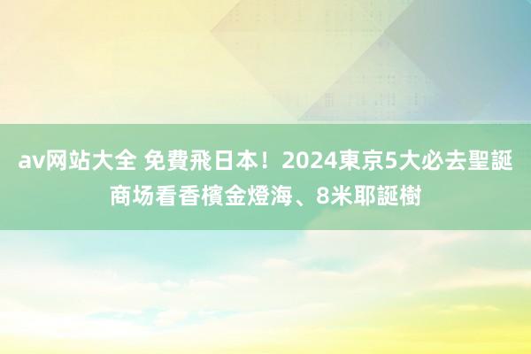 av网站大全 免費飛日本！2024東京5大必去聖誕商场　看香檳金燈海、8米耶誕樹