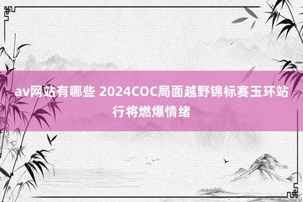 av网站有哪些 2024COC局面越野锦标赛玉环站行将燃爆情绪